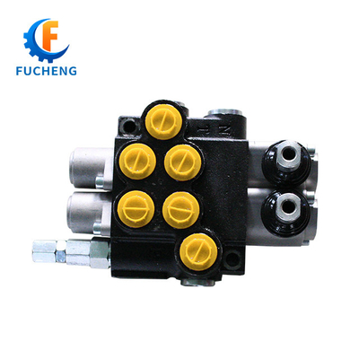 40lpm 6 Banks Joystick Valvole di controllo idrauliche monoblocco per caricatore anteriore e trattore Fucheng