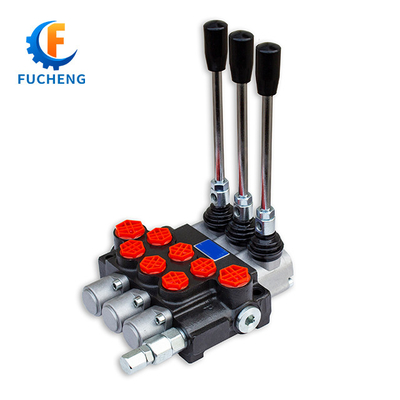 40lpm 6 Banks Joystick Valvole di controllo idrauliche monoblocco per caricatore anteriore e trattore Fucheng