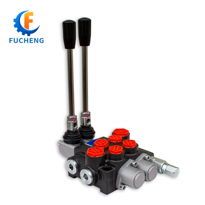40lpm 6 Banks Joystick Valvole di controllo idrauliche monoblocco per caricatore anteriore e trattore Fucheng